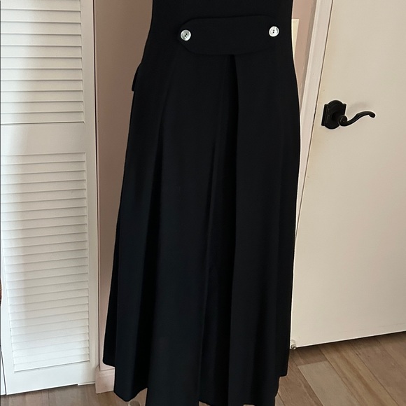 Vintage Ann Taylor Black Wool Maxi Button down Dress with Pearl button sz 2 - Picture 10 of 17